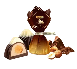 Конфеты Монблан с цельным лесным орехом Рошен 1 кг