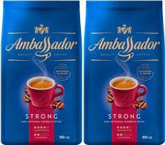 Набор кофе в зернах Ambassador Strong 500 г х 2 шт