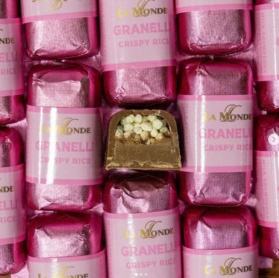 Цукерки La Monde Granelli Pink з хрусткими рисовими кульками 3кг/ящ