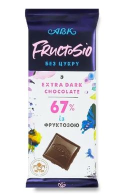 Шоколад «АВК» Екстрачорний 67%  без цукру 90 г