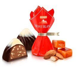 Конфеты Монблан с Карамелью и Миндалем Рошен 1 кг