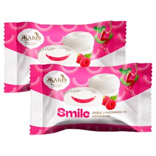 Зефір Жако Smile з малиновою начинкою ваговий 2.2кг/ящ