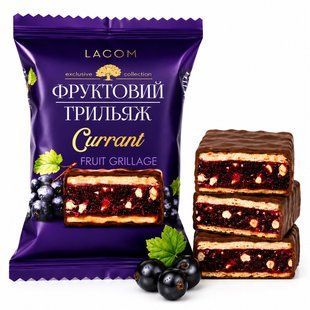 Конфеты DEMI Фруктовый Грильяж Смородина 3.3 кг