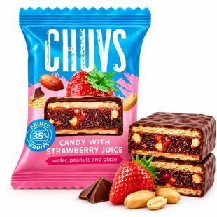 Конфеты CHUVS SALEKS с клубничным соком 1.4 кг