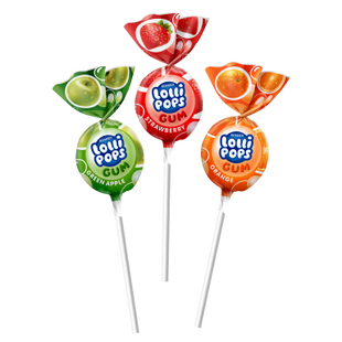 Карамель LolliPops GUM Фруктовый микс Roshen 0.92 кг