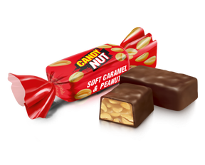 Конфеты "Candy Nut мягкая карамель с арахисом" Рошен 1 кг