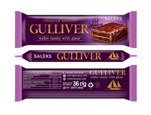 Батончик DEMI Gulliver 36г/25шт